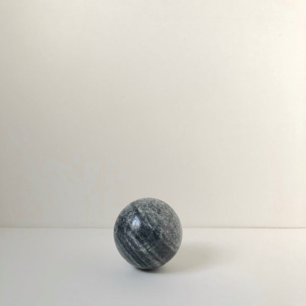 Grey marble ball.