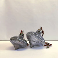 Grey ripple glass decoration: large