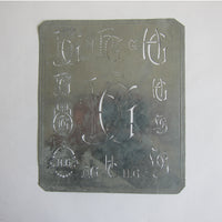 Vintage box of various stencils
