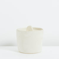 Handmade ceramic pot with lid