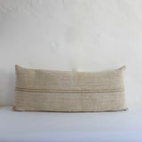 Vintage long natural two striped cushion