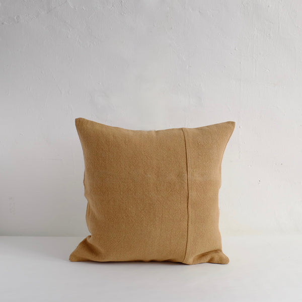Heavy sand linen cushion