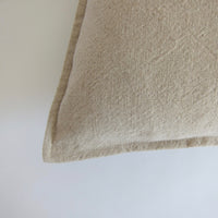 Heavy stone coloured cotton cushion