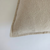 Heavy stone coloured cotton cushion