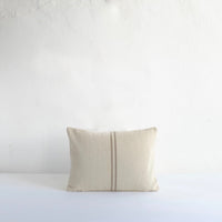 Heavy natural cotton striped stone cushion