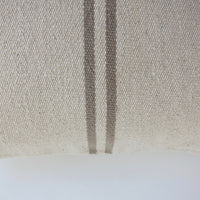 Heavy natural cotton striped stone cushion