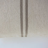 Heavy natural cotton striped stone cushion