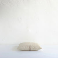 Heavy natural cotton striped stone cushion