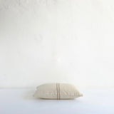 Heavy natural cotton striped stone cushion
