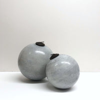 Mottled grey ceramic hanging ball