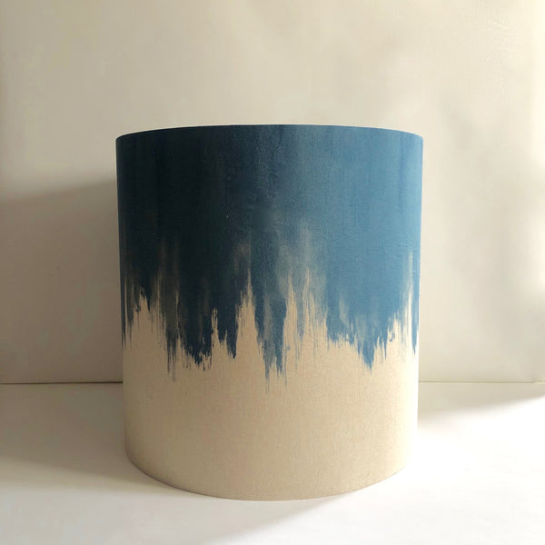 Blue painted lampshade