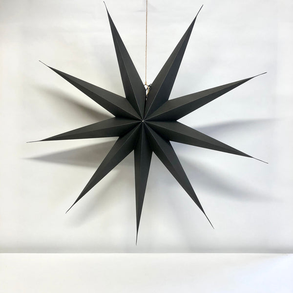 Black paper star: 87cmDia