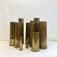 Vintage brass cylinder vase