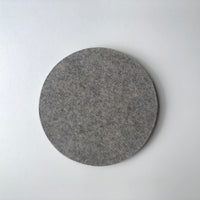 Thick round grey felt placemats