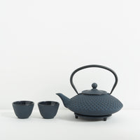 Japanese iron teapot and trivet