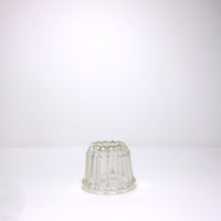 Vintage round glass jelly mould
