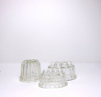 Vintage round glass jelly mould