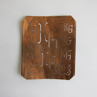 Vintage box of various stencils