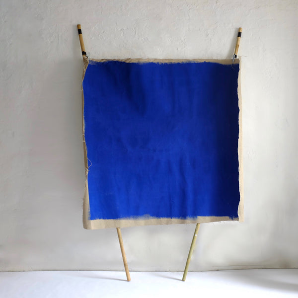 Klien blue pained hessian