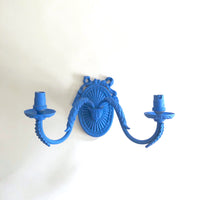 Vintage blue wall sconce