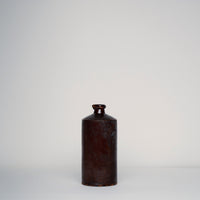 Chocolate glazed stoneware bottle