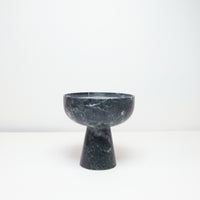 Large green marble pedestal