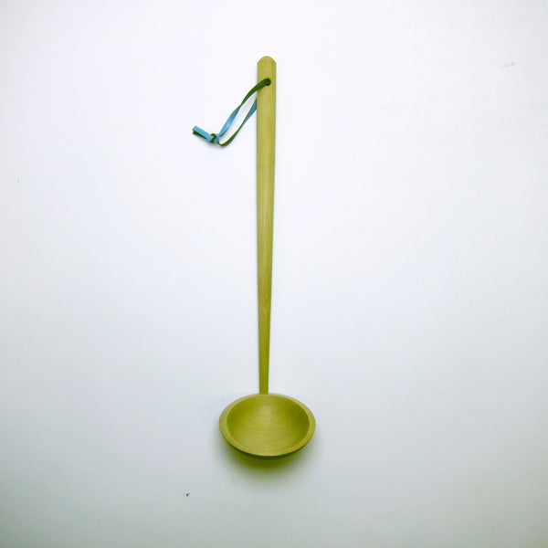 Thin wood ladle