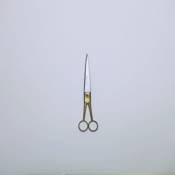 Brass hairdressing scissors