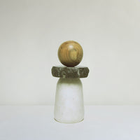 Marble + wood sculpture