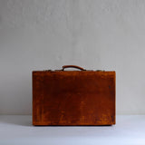 Vintage brown suede suitcase