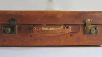 Vintage brown suede suitcase
