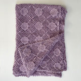Mauve floral crochet blanket