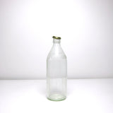 Milk bottle with metal cap