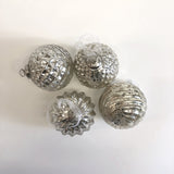 Mixed pattern baubles: Set of 4