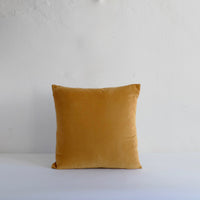 Mustard wool tartan cushion