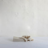 Natural linen napkin with fray edge