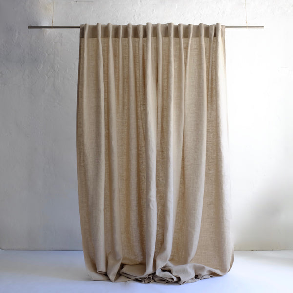 Natural linen curtains