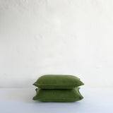 Olive linen cushion