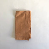 Natural dyed mustard linen napkin