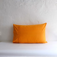 Orange spotted pillow cases