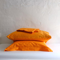 Orange spotted pillow cases