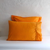 Orange spotted pillow cases