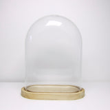 Oval glass cloche