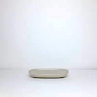 Oval stoneware plate