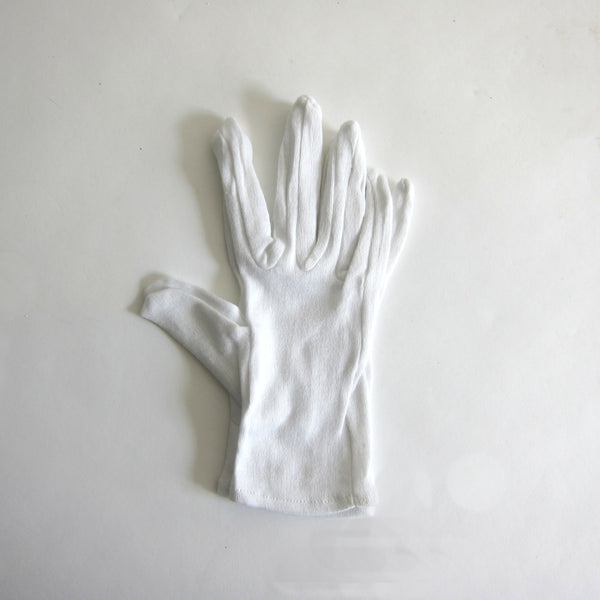 White cotton gloves