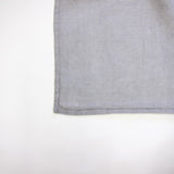 Pale grey weaved linen cushion