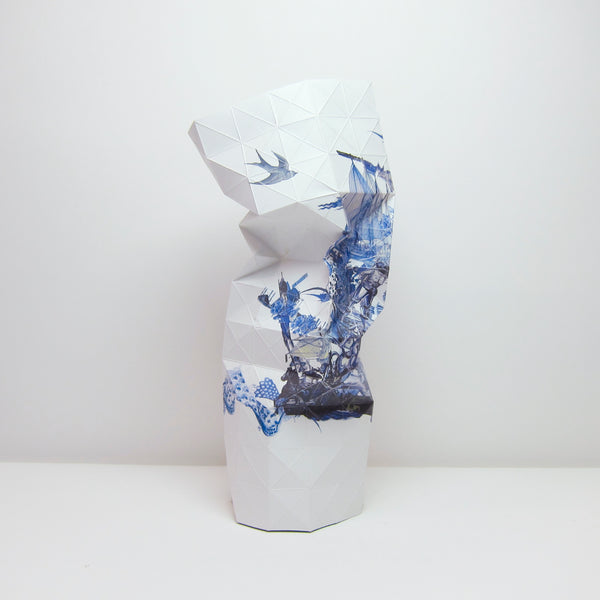 Crumpled paper vase cover