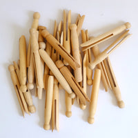 23 Wooden dolly pegs: new
