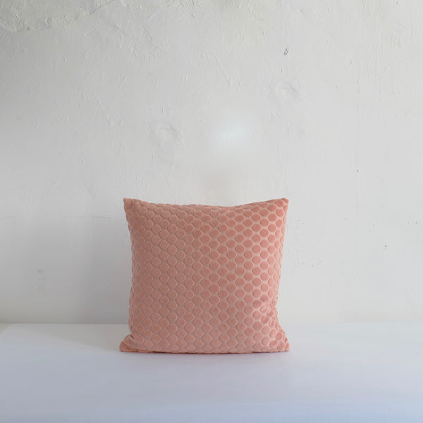 Pink velvet dot cushion