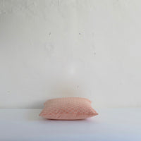 Pink velvet dot cushion
